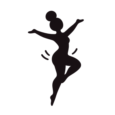 Illustration of a woman dancing freely