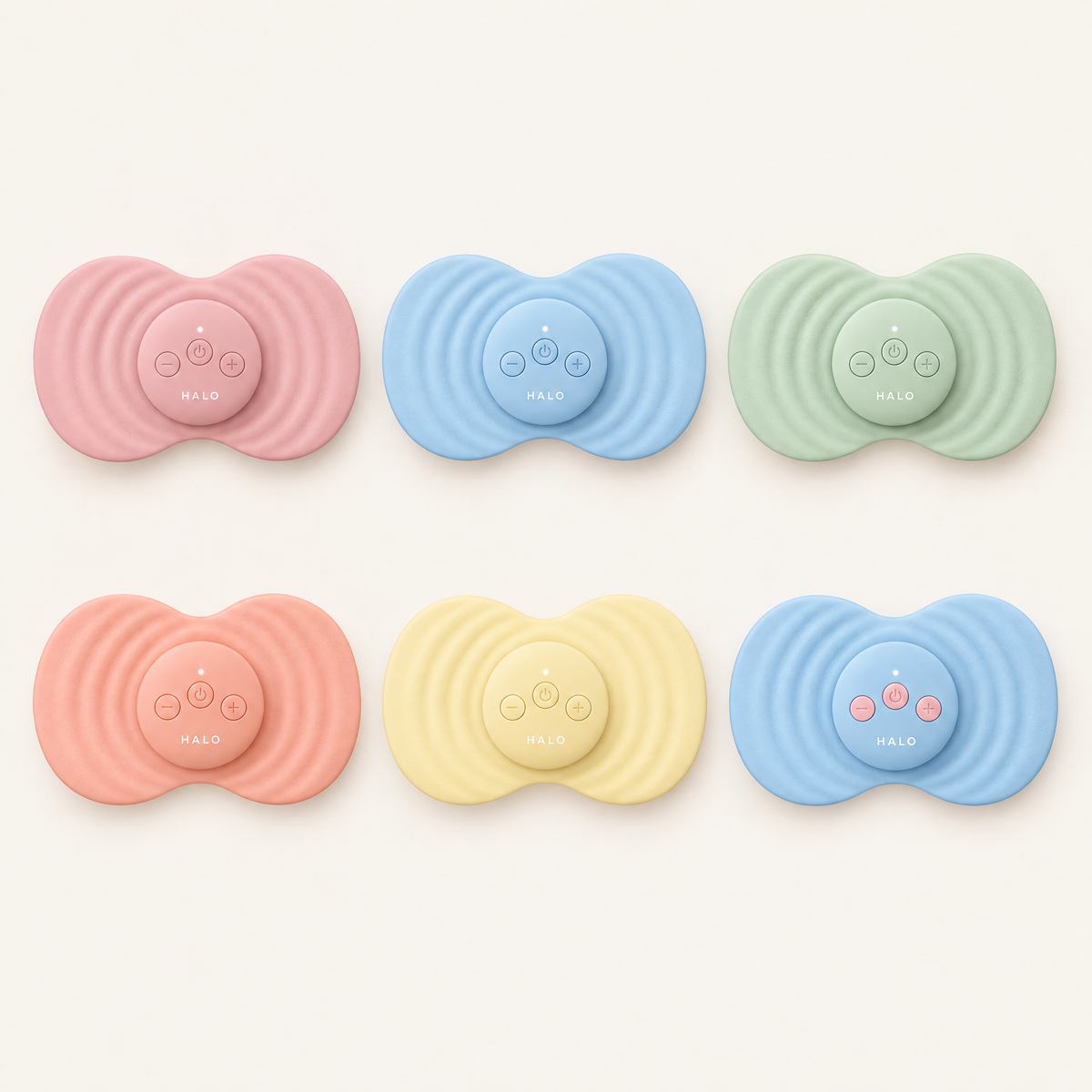 Six soft colours